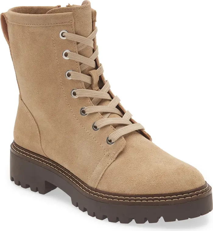 Moonie Water Resistant Leather Combat Boot | Nordstrom