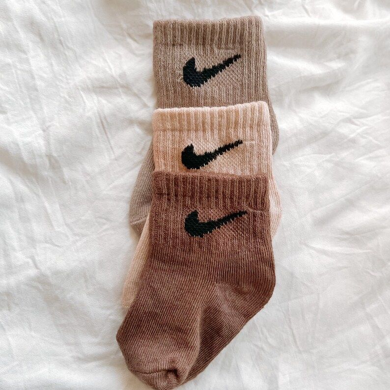 Nike Neutral Kids Socks Custom Hand Dyed Infant Toddler - Etsy | Etsy (US)