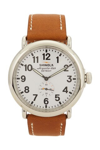 Shinola Runwell 47mm Watch in Brown | FWRD 