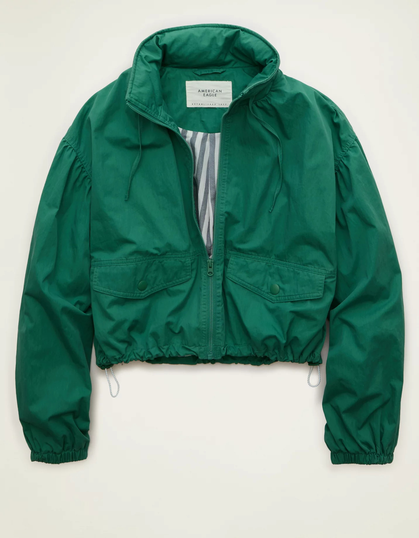 AE Cropped Windbreaker Jacket | American Eagle Outfitters (US & CA)