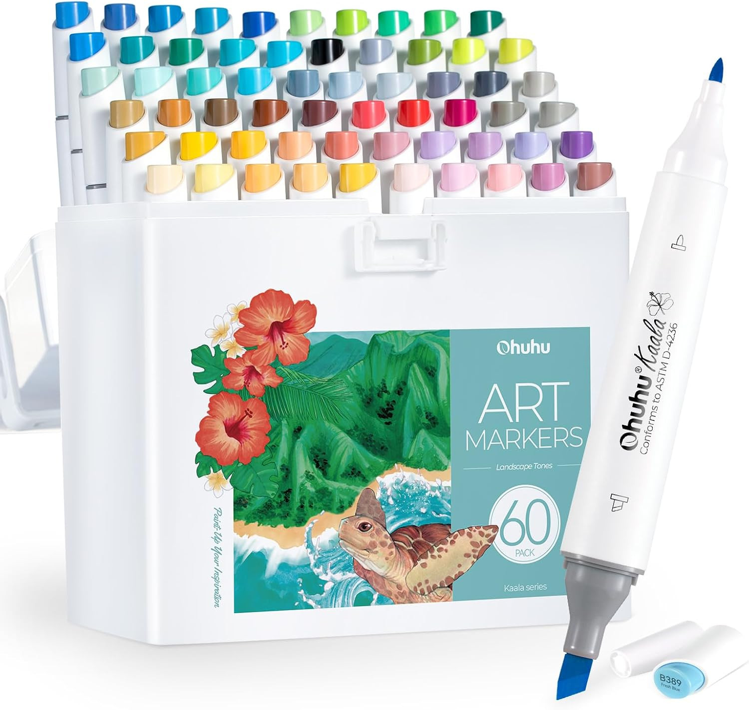 Ohuhu Alcohol Markers Double Tipped Slim Broad and Fine Art Marker for Artists Adult Coloring Dra... | Amazon (US)