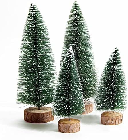 Dream Loom Mini Christmas Tree, A Set of 4 Sizes Artificial Small Tiny Pine Tree with Wooden Base... | Amazon (US)