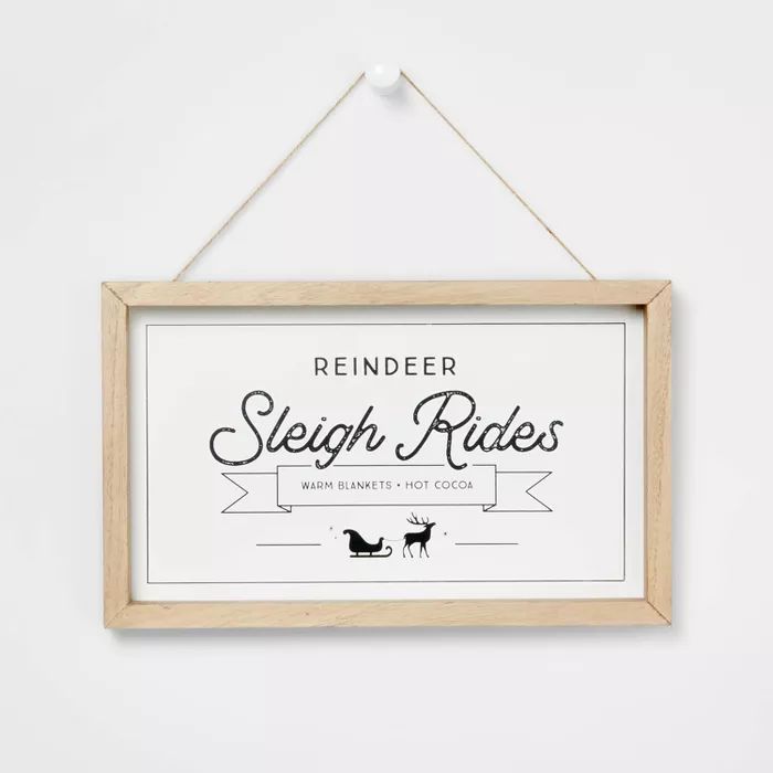 Shadow Box Hanging Sign White & Natural - Wondershop™ | Target