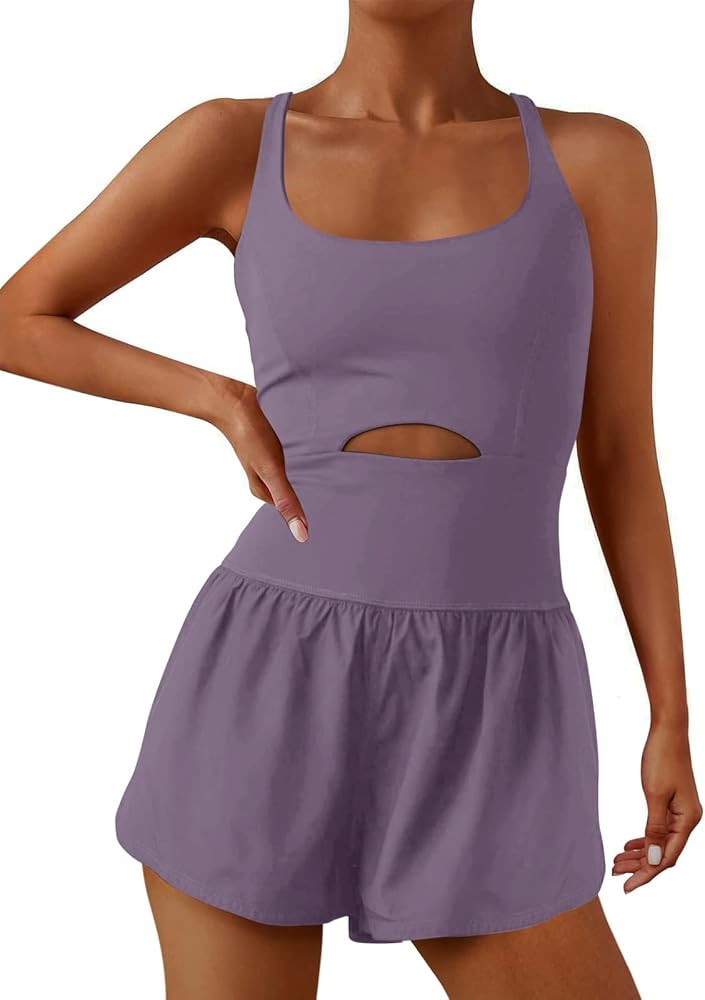 ReachMe Womens Running Onesie Workout Rompers Athletic Rompers One Piece Outfits Exercise Jumpsui... | Amazon (US)