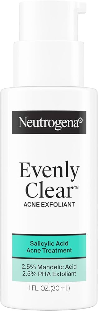 Neutrogena Evenly Clear Acne Exfoliant with Salicylic Acid & Mandelic Acid, Multi-Acid Exfoliatin... | Amazon (US)