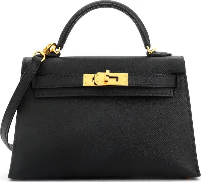 Kelly Mini II Bag Black Epsom with Gold Hardware 20 | Nordstrom