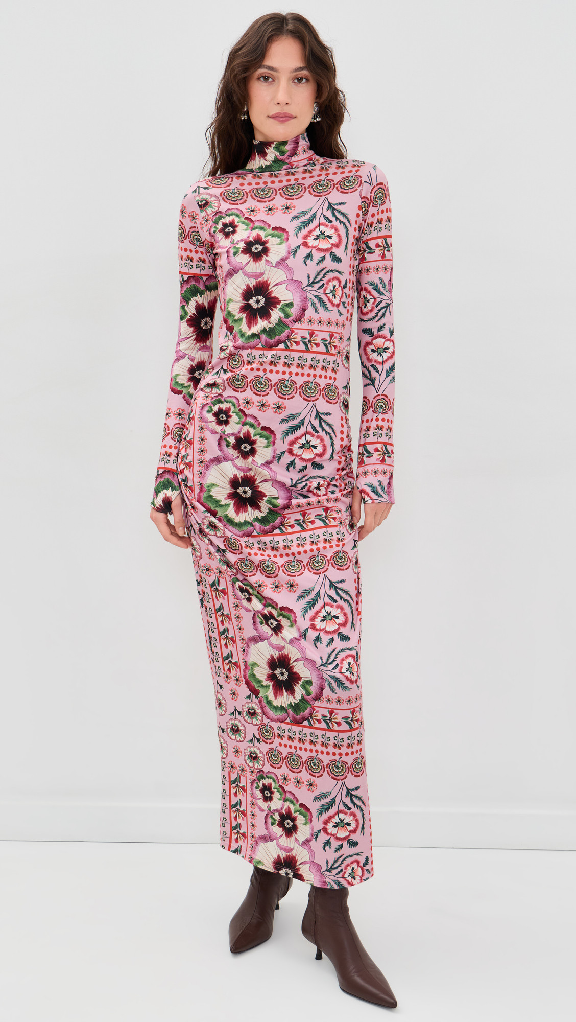 Carolina K Sacha Dress Antique Floral Blush S | Shopbop