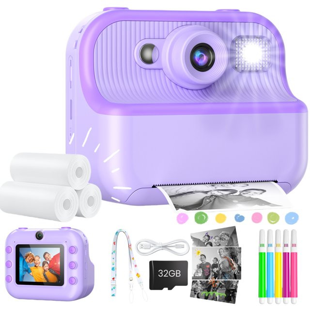HopeRock Kids Camera Instant Print, Gifts for Girls Christmas Birthday, Toddlers Instant Print Ph... | Walmart (US)
