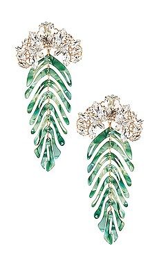 Anton Heunis Fun Crystal Pendant Earrings in Green from Revolve.com | Revolve Clothing (Global)