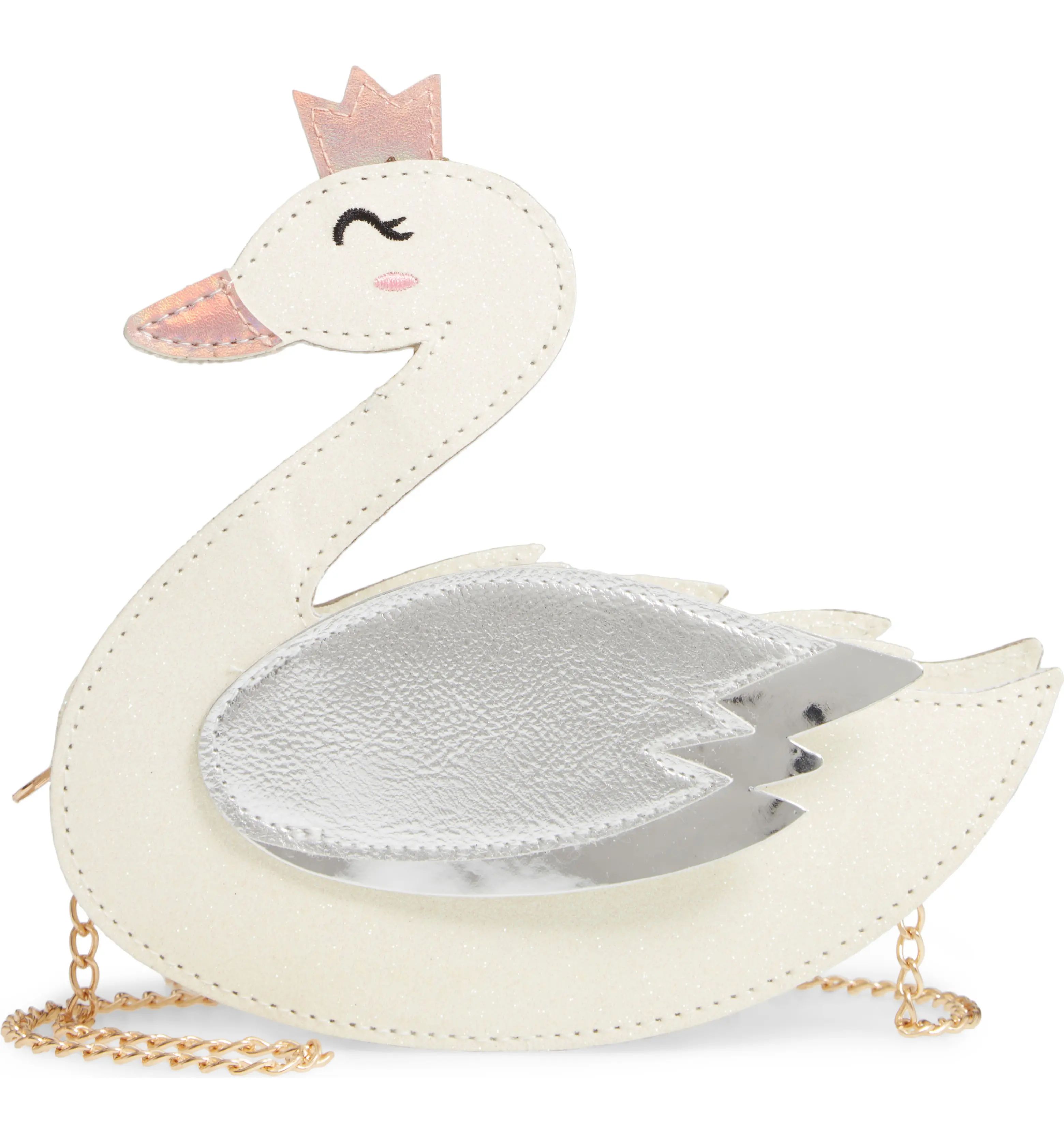 Glitter Swan Crossbody Bag | Nordstrom