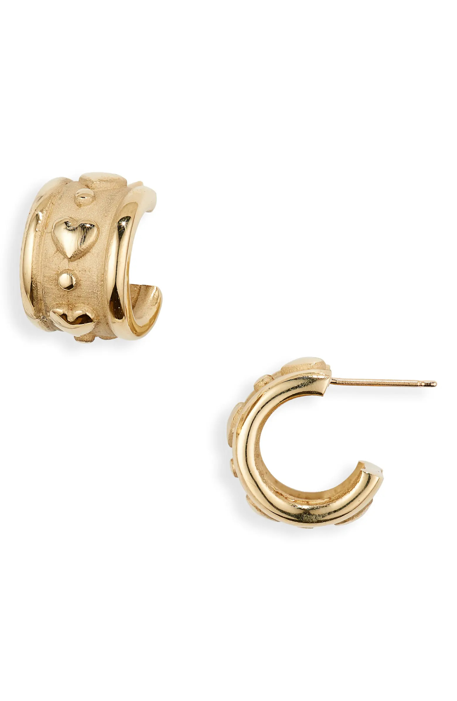 Laura Lombardi Bellina Heart Huggie Hoop Earrings | Nordstrom | Nordstrom