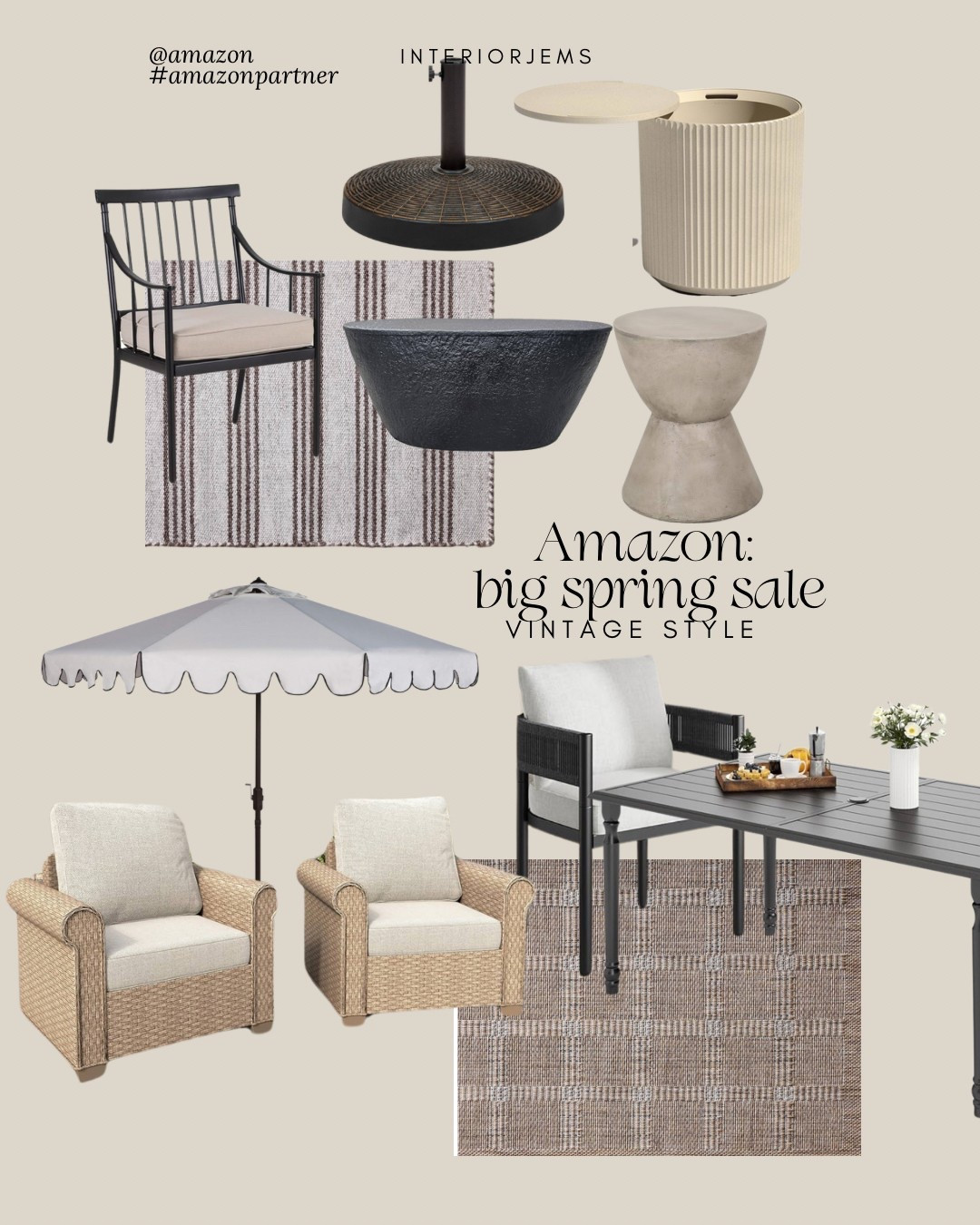 Found the biggest discounts in patio furniture for the @amazon big Spring sale. Set of outdoor dining chairs, outdoor dining table, the scalloped umbrella is an incredible price, lower than I’ve seen it anywhere, this drum coffee table would probably work outside too. Outdoor side table 
#amazonpartner @amazonhome

#LTKHome #LTKStyleTip #LTKSaleAlert