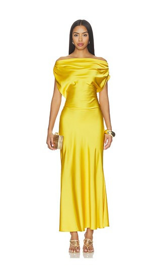 I.AM.GIA Kahlo Satin Maxi Dress in Yellow. - size XXS | Revolve Clothing (Global)
