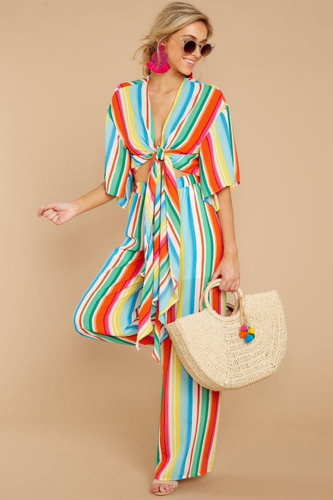 Catch You In Cancun Two Piece Set In Every Rainbow | Red Dress 