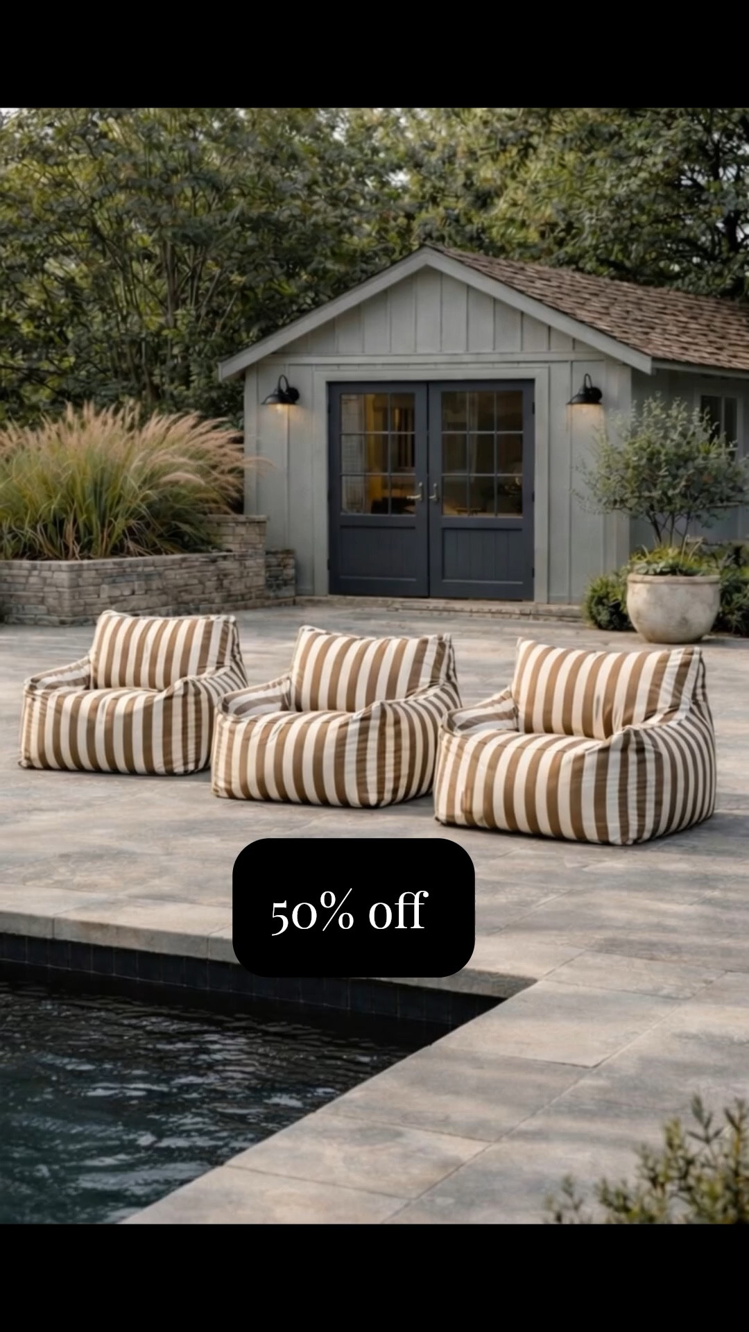 Love this new outdoor foam striped chair from Kirkland’s. It looks super comfortable and I’ve never seen one and this color specifically outdoor lounge chair porch and patio must have full chair.

#LTKSaleAlert #LTKHome