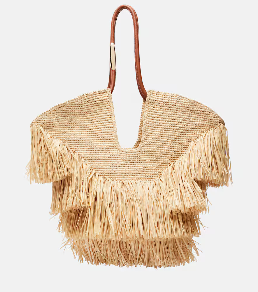 Zimmermann Goldentime Medium raffia tote bag | Mytheresa (UK)