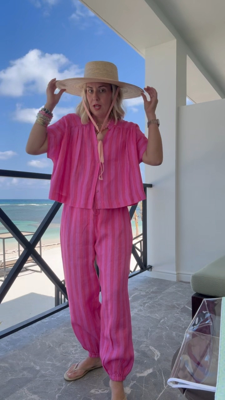 Good morning!!! So many questions about this necklace. It will be available from Allie + Bess on February 24 with 
limited qualities. I’ll keep you posted! 

Allie + Bess code LOVE30 for 30% off
Sunshine Tienda code mixandmatch for 15% off 
Sprinkled with Pink code Catherine10 for 10% off
Top & Pants - xs
Swim - small top & medium bottom 
Hat - m/l

#LTKdayinmylife #LTKTravel #LTKSeasonal