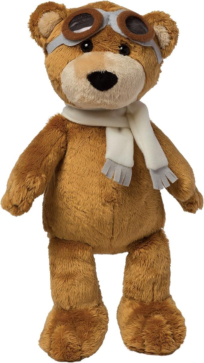 Manhattan Toy Aviator Teddy Bear 12" Stuffed Animal Plush with Soft Goggles and Scarf | Amazon (US)