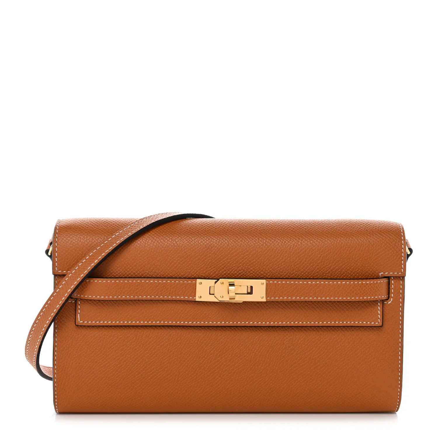 Epsom Kelly Wallet To Go Toffee | FASHIONPHILE (US)