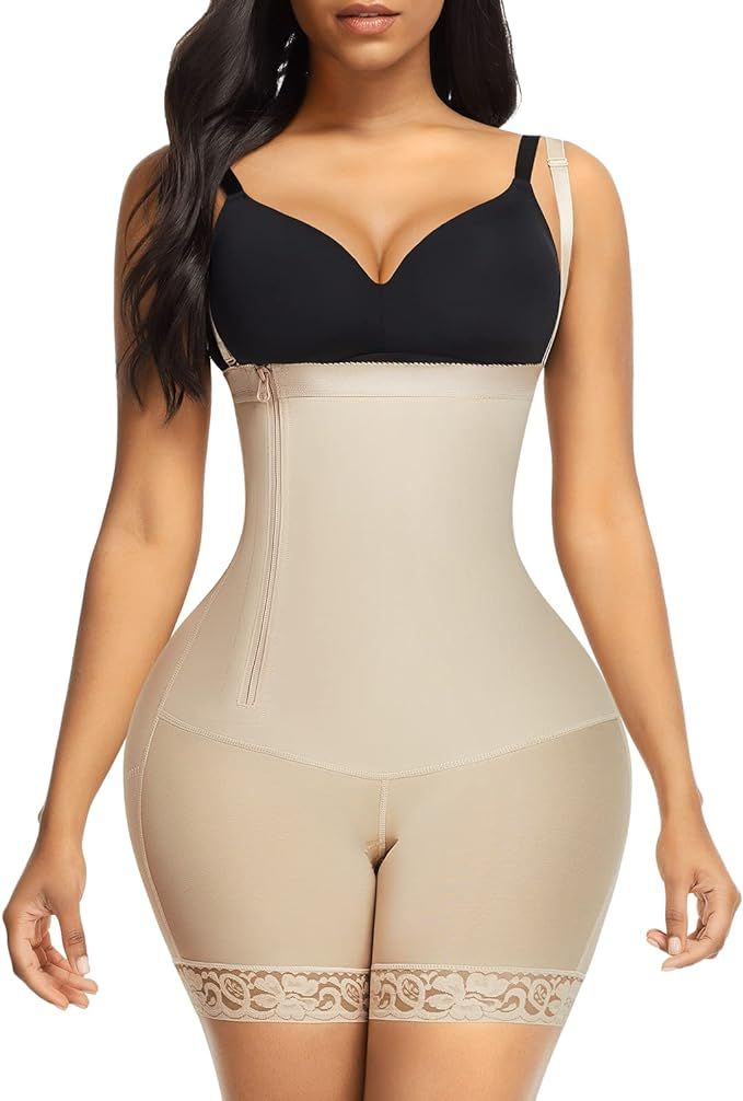 FeelinGirl Body Shaper for Women Tummy Control Shapewear Side Zipper Open Bust Shapewear for Ladi... | Amazon (US)