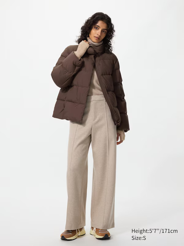 Brushed Jersey Wide Trousers | UNIQLO (UK)