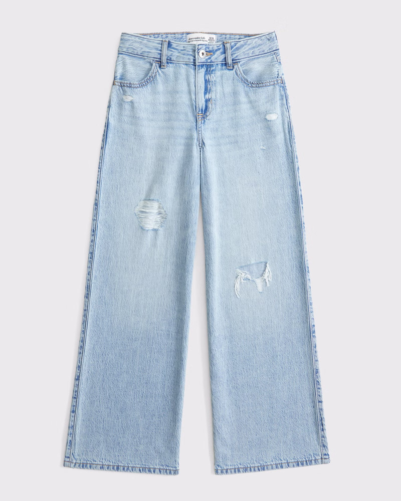 high rise ultra wide leg jeans | Abercrombie & Fitch (US)