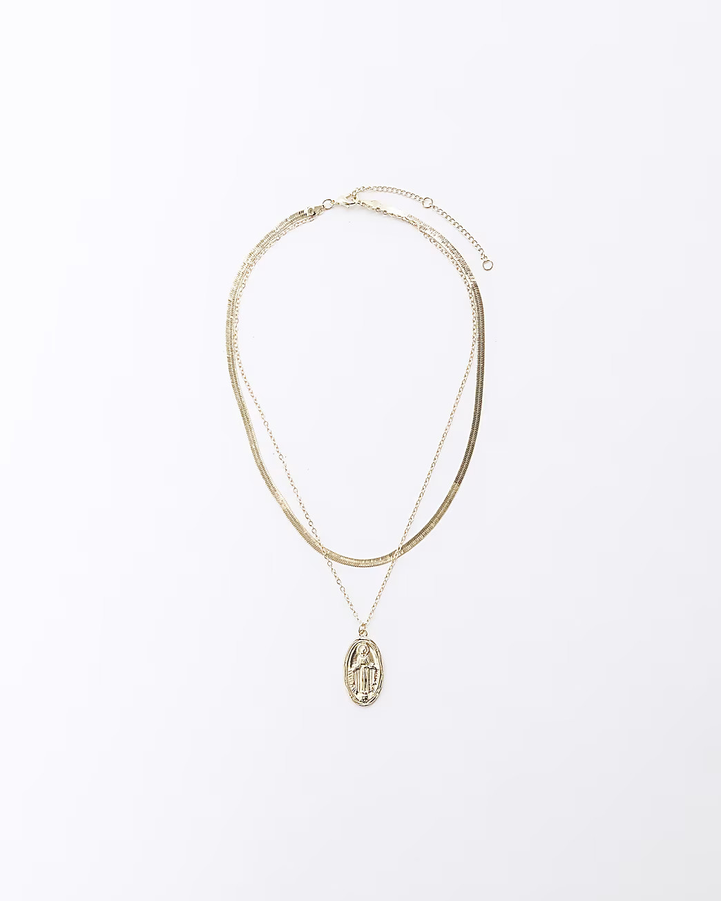 Gold Coin Multirow Necklace | River Island (US)