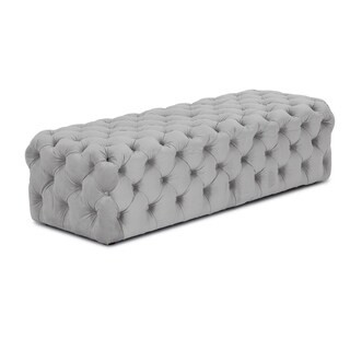 Silver Orchid Di Marzio Diamond Tufted Bench (Grey) | Bed Bath & Beyond