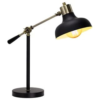 American Art Decor Adjustable Metal Desk Task Lamp - Black and Gold | Bed Bath & Beyond