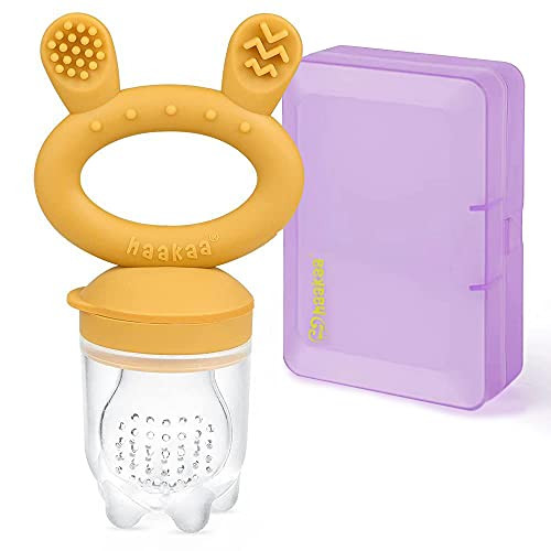Haakaa Baby Food Feeder/Fruit Feeder Pacifier Silicone Baby Feeder Teether for Babies Infant Teethin | Amazon (US)