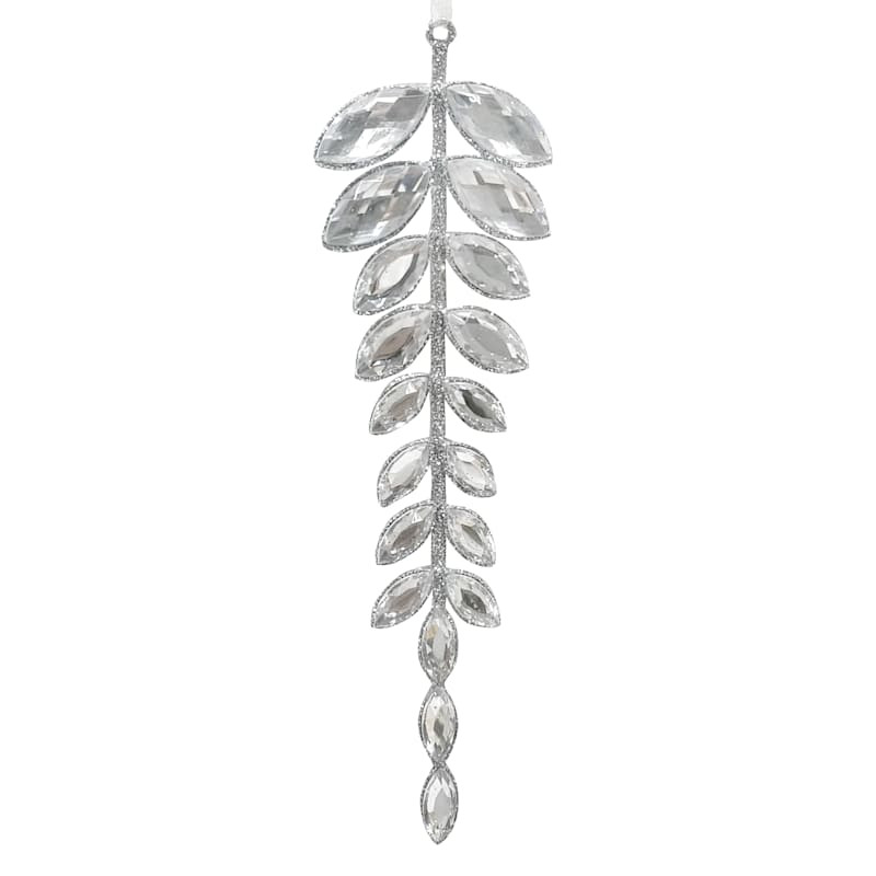 Found & Fable Jeweled Leaf Ornament, 8" | At Home