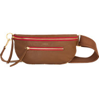 Hammitt Charles Crossbody Mahogany Pebble Brushed Gold Red Zip Med | Hammitt (US)