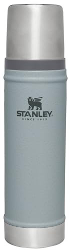 Stanley Classic Legendary Vacuum Bottle 20 oz | Wide Mouth with Leakproof Cup Lid | Keep Drinks Hot or Cold | Packable for Travel | Insulated Stainless Steel Thermos | BPA-Free | Hammertone Silver | Amazon (US)