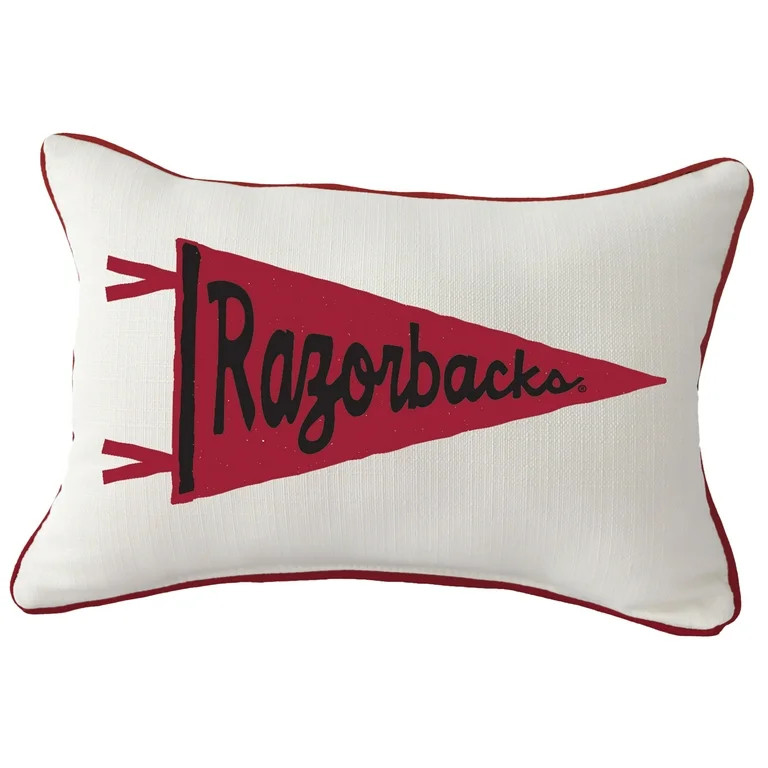 Arkansas Razorbacks Pennant Rectangular Piped Pillow | Walmart (US)