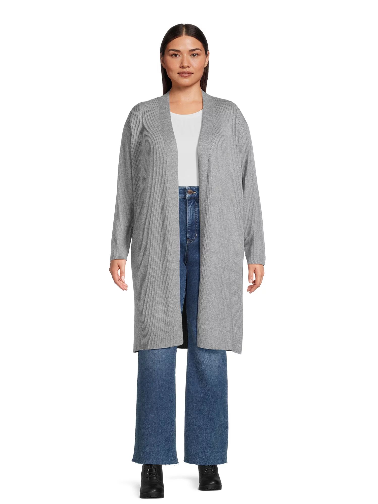 Terra & Sky Women's Plus Size Open Front Duster Cardigan | Walmart (US)