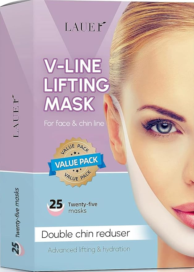 V Shaped Contouring Face Mask Line Shaping Lifting Belt Neck Reduction Jawline Lift Tape Enhancer... | Amazon (US)