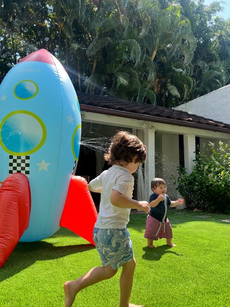 Spring break is coming! How cute is this water sprinkler rocket ship? 

Also just ordered the pirate ship water toy that’s on sale for the boys! 

Kids water toys, rocket ship toys, space water toys, spaceship water toy, baby outdoor toys, toddler outdoor toys 

#LTKfamily #LTKkids #LTKhome