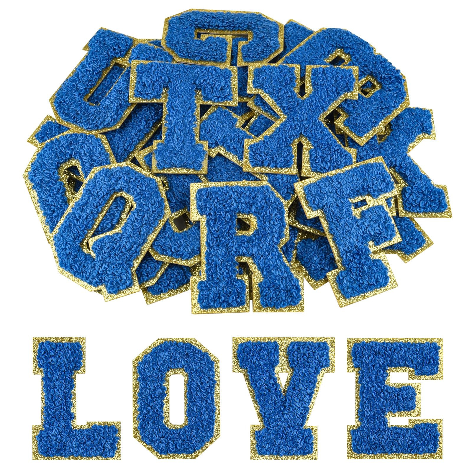 Morcheiong 26Pcs Self Adhesive Chenille Letter Patches A-Z, Chenille Letters for Clothing, Fabric... | Amazon (US)