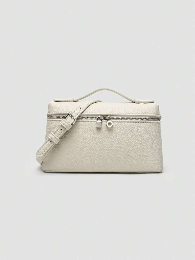 1 Stück einfarbige Litschikorn PU Quadrat Umhängetasche, kleine Handtasche für Frauen, geeigne... | SHEIN