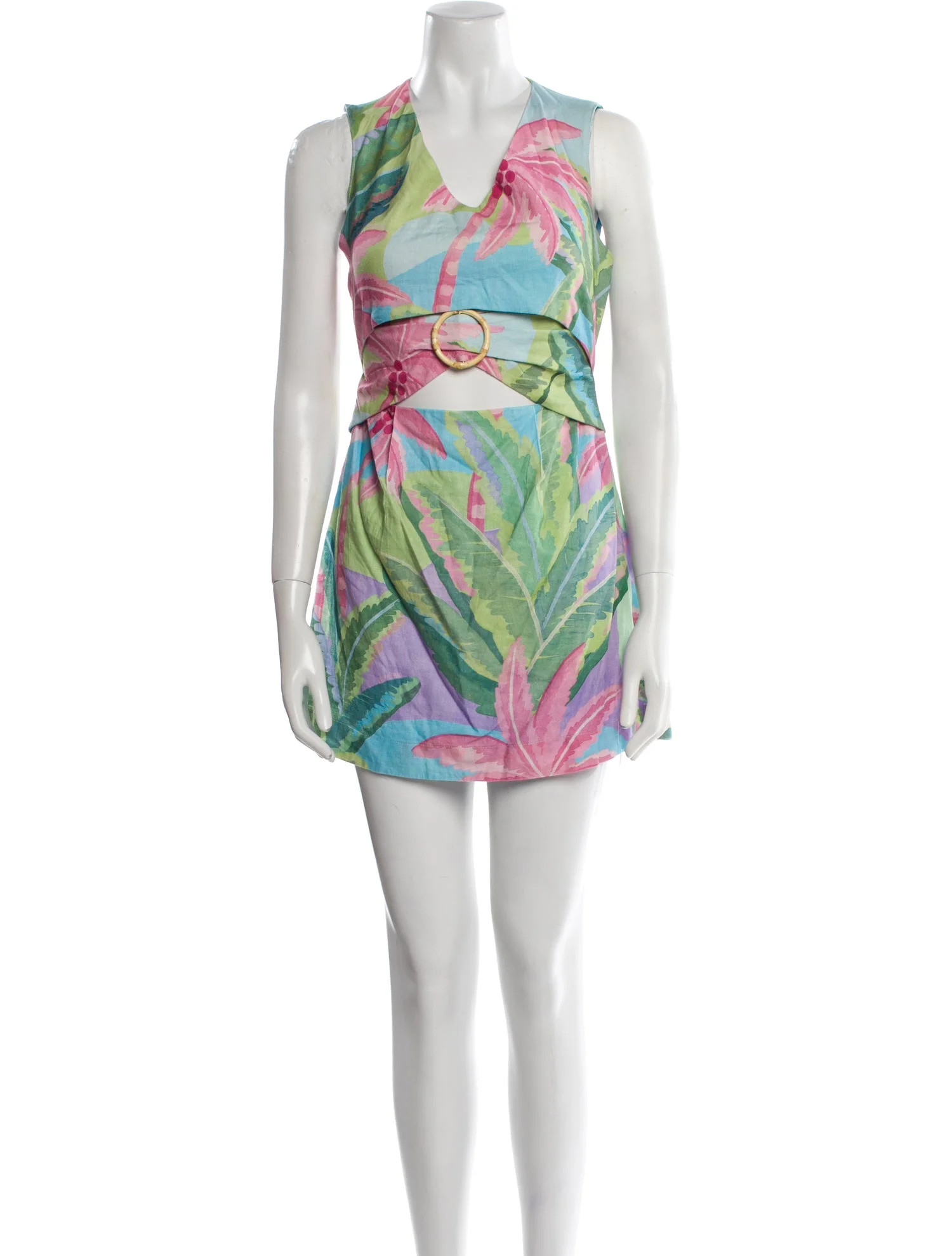 Farm Rio Printed Mini Dress - Pink Dresses, Clothing - WFARM76547 | The RealReal | The RealReal