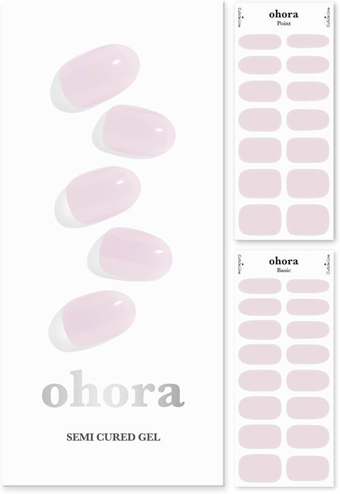ohora Semi Cured Gel Nail Strips (N Bare Pink) - Works with Any Nail Lamps, Salon-Quality, Long L... | Amazon (US)