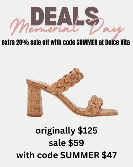 Dolce Vita Memorial Day sale 
20% off sale shoes. Y’all there are SO MANY cute finds! 
Memorial Day deals, Memorial Day sale, Sale alert, sandal sale, sandal deals, wedge, summer deals, summer fashion deals, summer shoes, summer sandals, wicker, platform sandals, heels, braided heels, wicker sandals, scalloped sandals, beach outfit, resort wear, travel outfit, vacation outfit 
#shoes #sale #sandals 

#LTKShoeCrush #LTKTravel #LTKSaleAlert