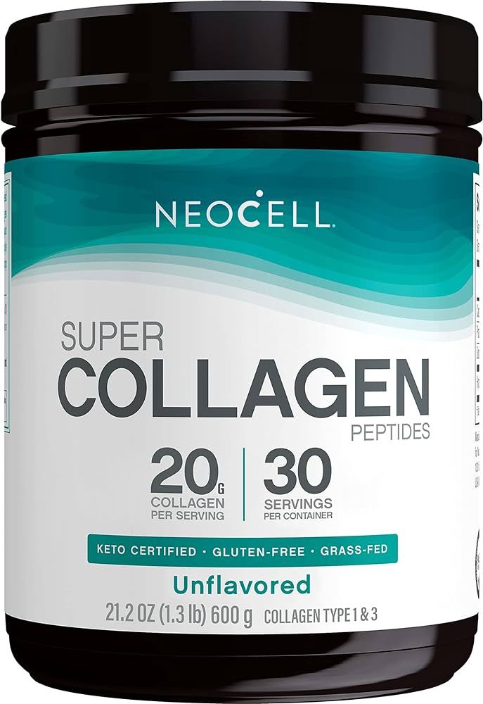 NeoCell Super Collagen Peptides, 20g Collagen Peptides per Serving, Gluten Free, Keto Friendly, N... | Amazon (US)