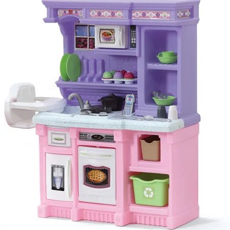 Step2 Little Bakers Pink Toddler Plastic Kitchen Playset with 30 Piece Play Set | Walmart (US)