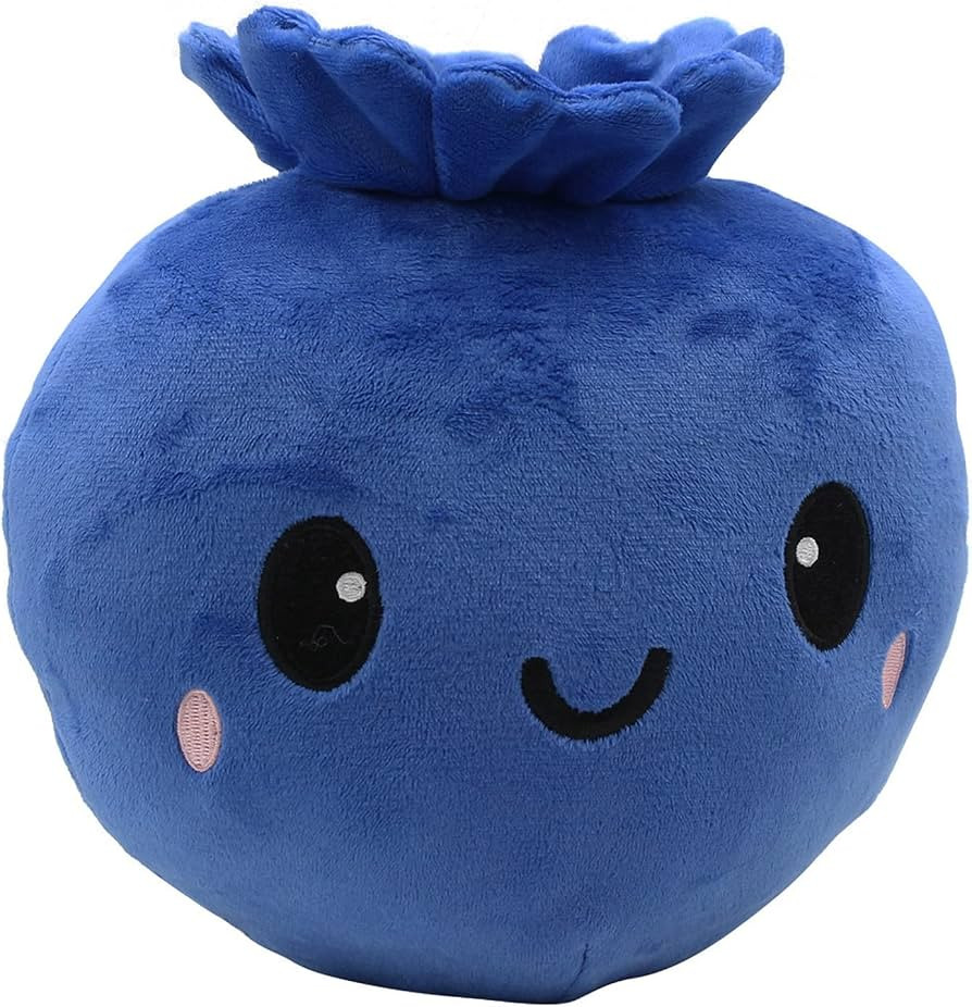 Kawaii Blueberry Plush Stuffed Toy Soft Fruit Plushie Pillow (Medium) | Amazon (US)