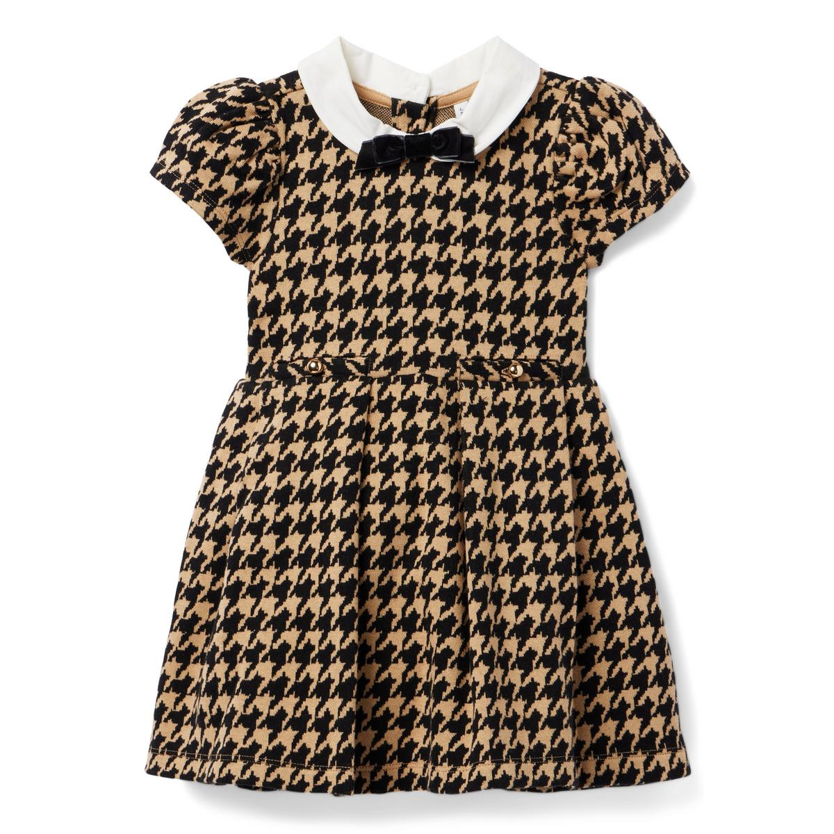 Houndstooth Bow Collar Dress | Janie and Jack