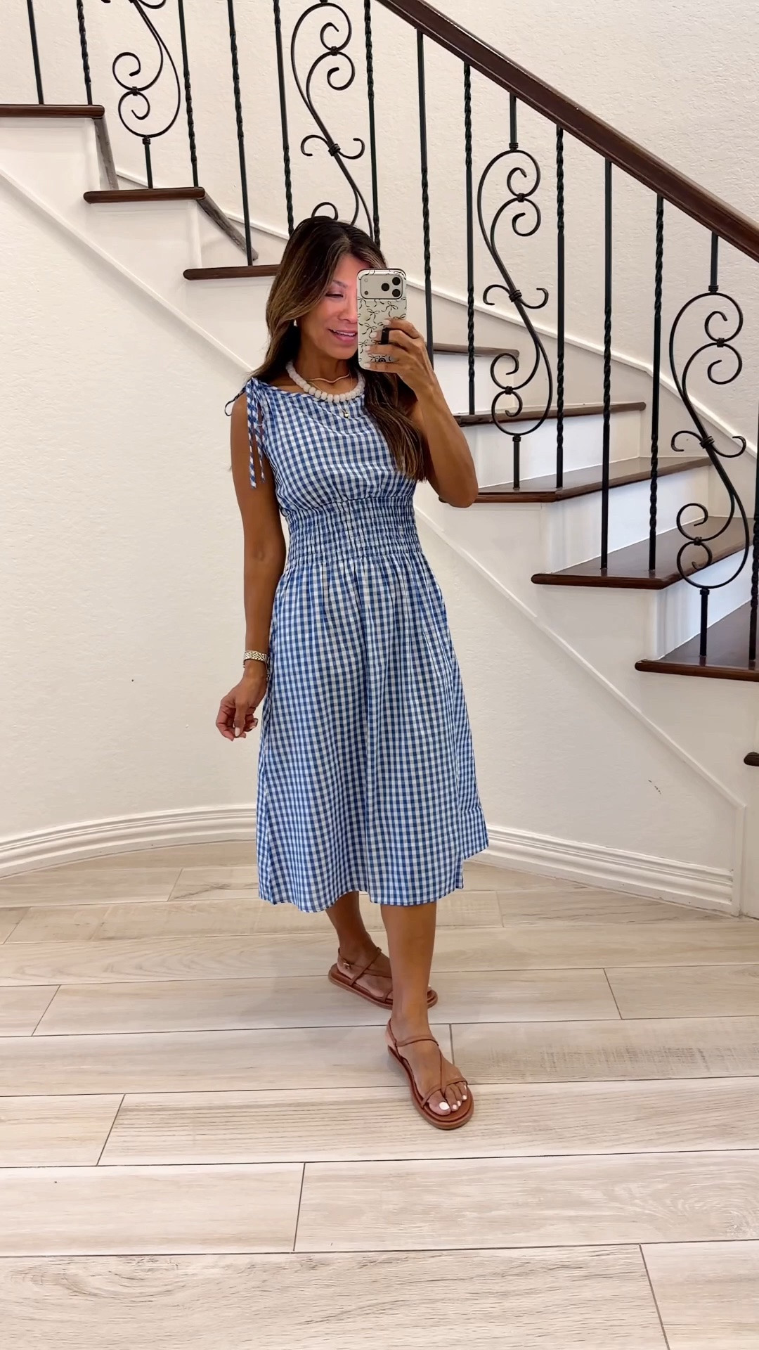 I’m 5’2” 118#ish for reference 
Dress in small tts
Sandals tts
Summer outfit, 4th of July

#LTKmomlife #LTKOver40 #LTKPetite