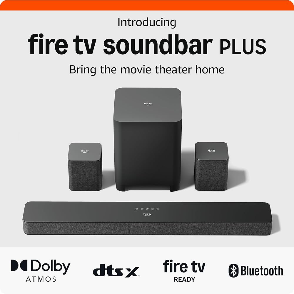 Amazon Fire TV Soundbar Plus with subwoofer and surround sound speakers (newest model), 5.1 chann... | Amazon (US)