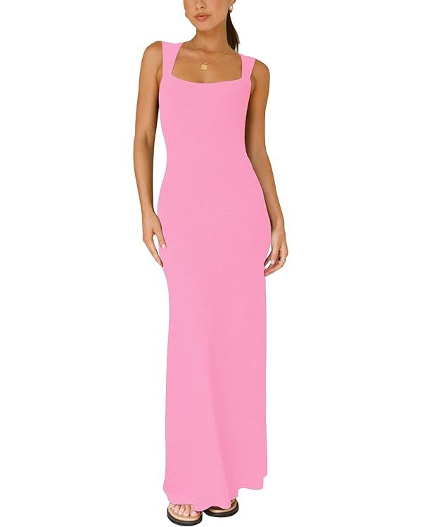KUNMI Women's Summer Casual Bodycon Maxi Dress with Sleeveless Sexy Backless Dresses 2024 | Amazon (US)