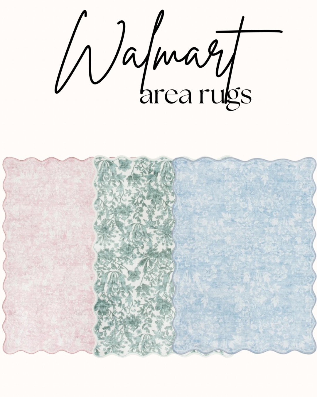 This new Walmart scalloped area rug comes in three different colors! These would make the perfect accent rug in a nursery! 

#LTKFindsUnder100 #LTKU #LTKHome